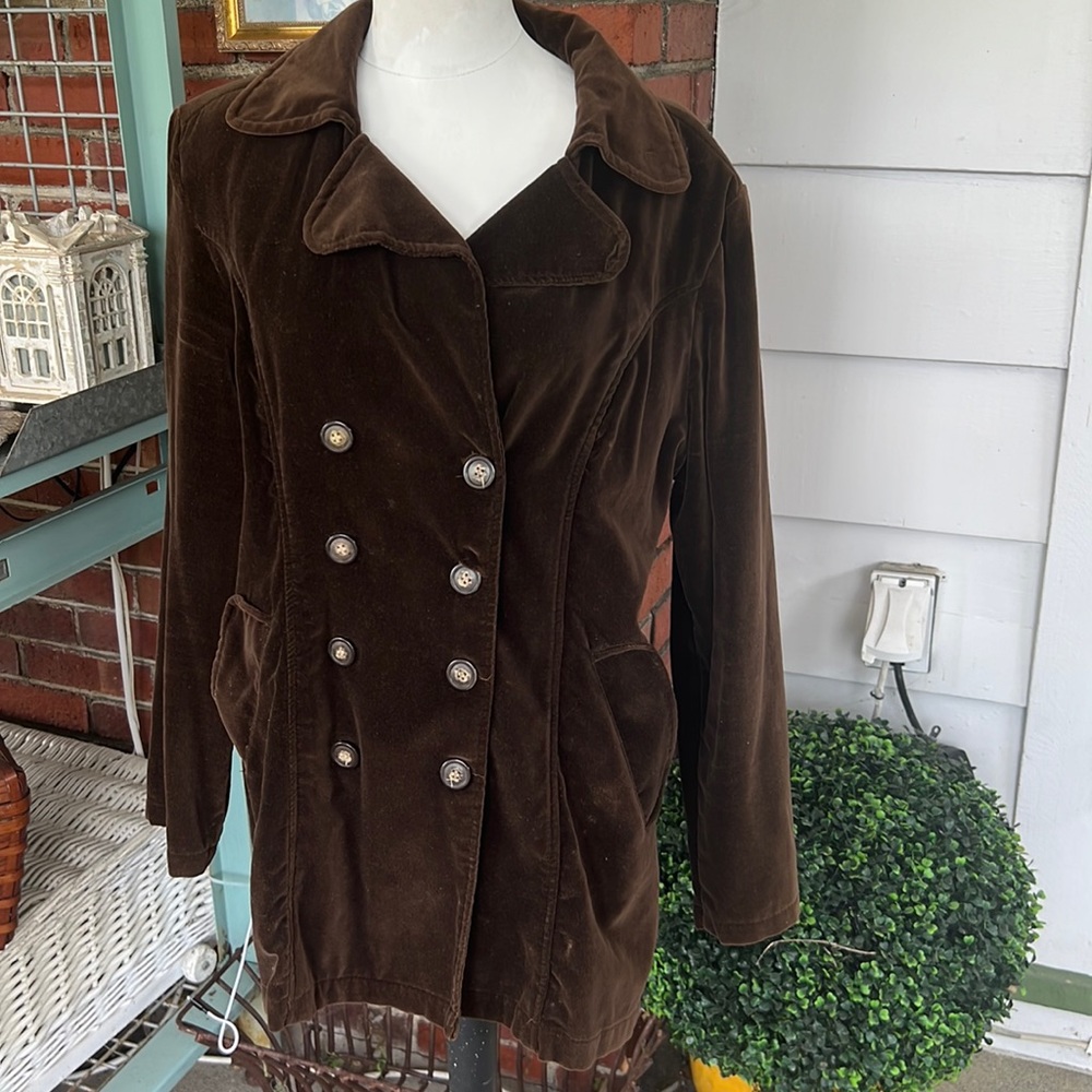 VTG M/L Velvet Double Breasted Jacket